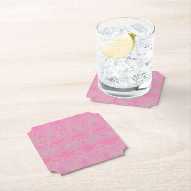 Soft Swirls  Paper Coaster (Insitu)
