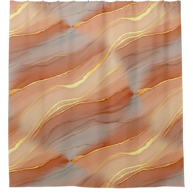 Soft Taupe Burnt Orange Marble Gold (Front)