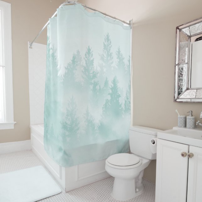 Soft Teal Green Forest Dream #1 #decor #art (In Situ)