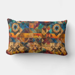 Soft Teal "Inherited Artistry" Plush Lumbar Cushio Lumbar Pillow