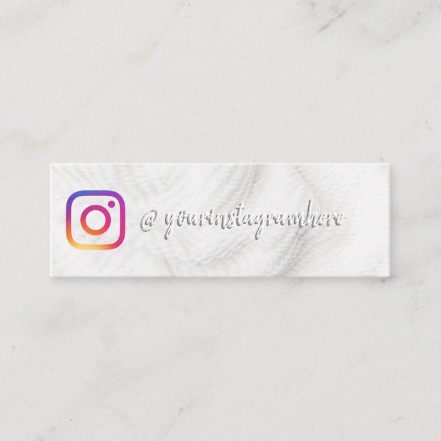Soft Textile Texture Social Media Handle Mini Business Card (Front)