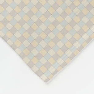 Soft Tone Woven Tiles Fleece Blanket