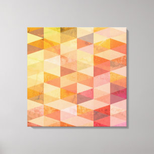 Soft Triangle Geometric Pattern Canvas Print