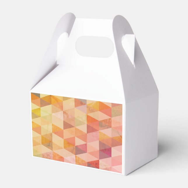 Soft Triangle Geometric Pattern Favor Box (Front Side)