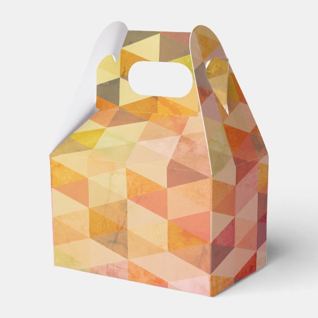 Soft Triangle Geometric Pattern Favor Box (Front Side)
