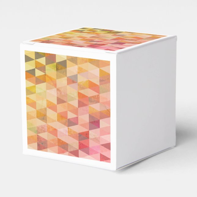 Soft Triangle Geometric Pattern Favor Box (Front Side)