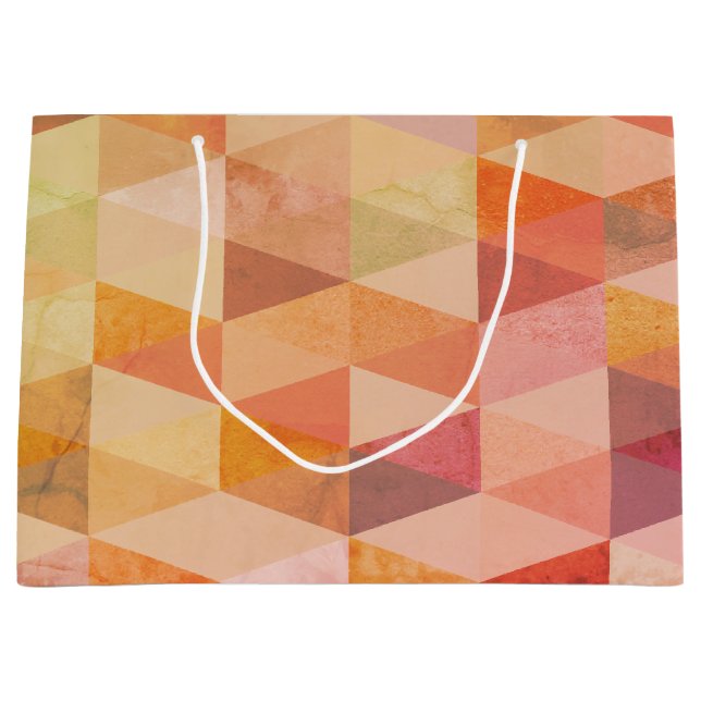 Soft Triangle Geometric Pattern Large Gift Bag (Front)