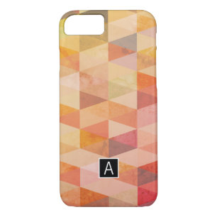 Soft Triangle Geometric Pattern   Monogrammed iPhone 8/7 Case