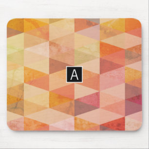 Soft Triangle Geometric Pattern   Monogrammed Mouse Pad