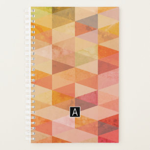 Soft Triangle Geometric Pattern Monogrammed Planner