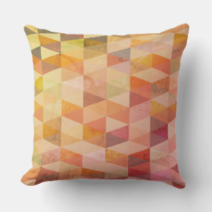 Soft Triangle Geometric Pattern Throw Pillow