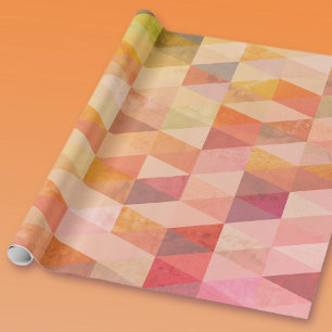 Soft Triangle Geometric Pattern Wrapping Paper