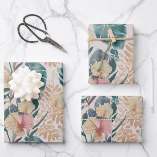Soft Tropical Motif 3 Wrapping Paper