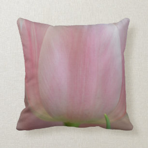 Soft Tulips Throw Pillow