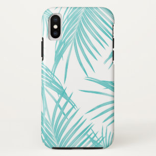 Soft Turquoise Leaves Dream #1 #tropical #decor  Case-Mate iPhone Case