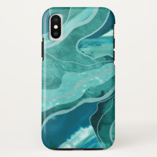 Soft Turquoise Teal Marble Agate Glam #1 #decor  Case-Mate iPhone Case