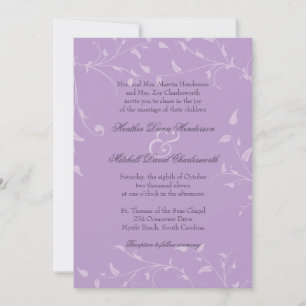 Soft Vines Wedding Invitation