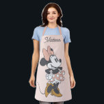 Soft Vintage Minnie Mouse Polka Dot Charm Apron<br><div class="desc">Warm, nostalgic, and effortlessly stylish, this vintage-inspired Minnie Mouse artwork features soft neutral tones, her classic polka dot skirt, and a confident, cheerful pose. The muted color palette gives the design a cozy, timeless feel that blends beautifully with modern and retro styles alike. Perfect for customizable Zazzle products like apparel,...</div>