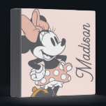 Soft Vintage Minnie Mouse Polka Dot Charm Binder<br><div class="desc">Warm, nostalgic, and effortlessly stylish, this vintage-inspired Minnie Mouse artwork features soft neutral tones, her classic polka dot skirt, and a confident, cheerful pose. The muted color palette gives the design a cozy, timeless feel that blends beautifully with modern and retro styles alike. Perfect for customizable Zazzle products like apparel,...</div>