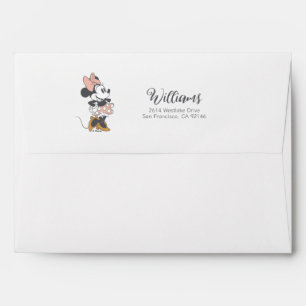 Soft Vintage Minnie Mouse Polka Dot Charm Envelope