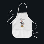 Soft Vintage Minnie Mouse Polka Dot Charm Kids Apron<br><div class="desc">Warm, nostalgic, and effortlessly stylish, this vintage-inspired Minnie Mouse artwork features soft neutral tones, her classic polka dot skirt, and a confident, cheerful pose. The muted color palette gives the design a cozy, timeless feel that blends beautifully with modern and retro styles alike. Perfect for customizable Zazzle products like apparel,...</div>
