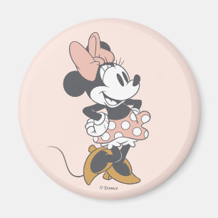 Soft Vintage Minnie Mouse Polka Dot Charm Magnet