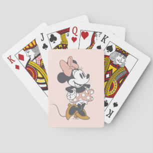 Soft Vintage Minnie Mouse Polka Dot Charm Playing Cards