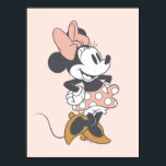 Soft Vintage Minnie Mouse Polka Dot Charm Poster<br><div class="desc">Warm, nostalgic, and effortlessly stylish, this vintage-inspired Minnie Mouse artwork features soft neutral tones, her classic polka dot skirt, and a confident, cheerful pose. The muted color palette gives the design a cozy, timeless feel that blends beautifully with modern and retro styles alike. Perfect for customizable Zazzle products like apparel,...</div>