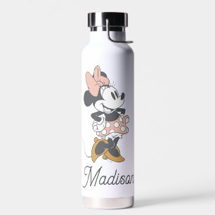 Soft Vintage Minnie Mouse Polka Dot Charm Water Bottle