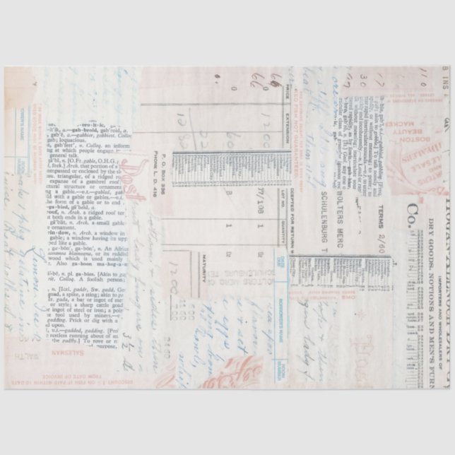 Soft Vintage Texture Tissue Paper (Front)