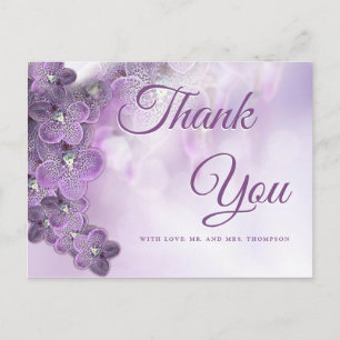 Soft Violet Orchid design Postcard