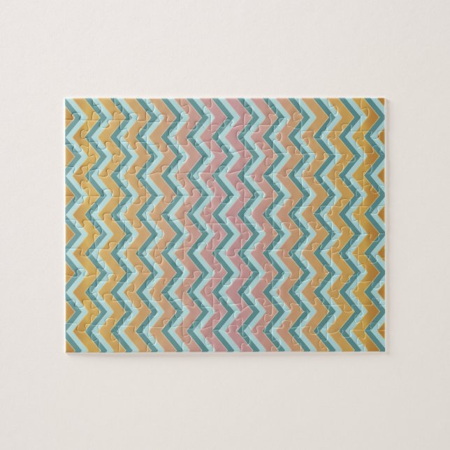 Soft Warm Colours ZigZag Jigsaw Puzzle (Horizontal)