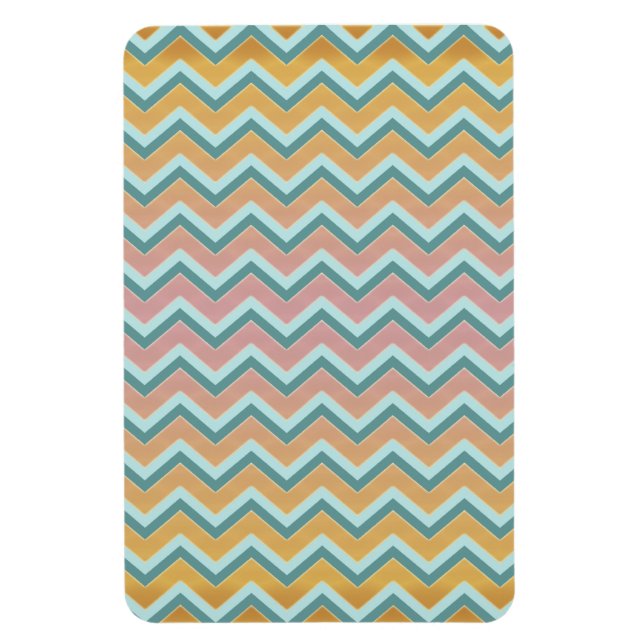 Soft Warm Colours ZigZag Magnet (Vertical)