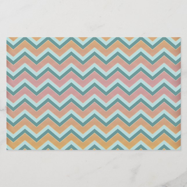 Soft Warm Colours ZigZag Stationery (Front)