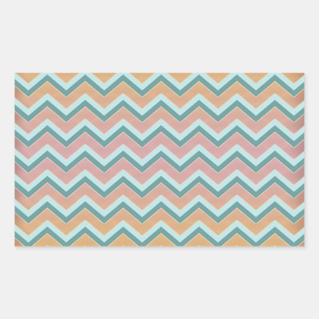 Soft Warm Colours ZigZag Sticker (Front)