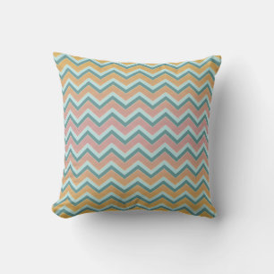 Soft Warm Colours ZigZag Throw Pillow
