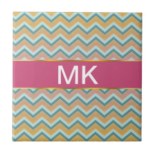 Soft Warm Colours ZigZag Tile