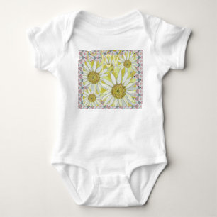 Soft Warm Feelings of Joy & Daisies  Baby Bodysuit
