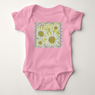 Soft Warm Feelings of Joy & Daisies Baby Bodysuit