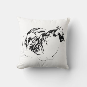 Soft Watch on the Sofa Throw Pillow