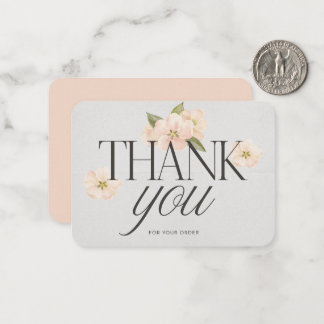 Soft Watercolor Apple Blossom Thank You Card