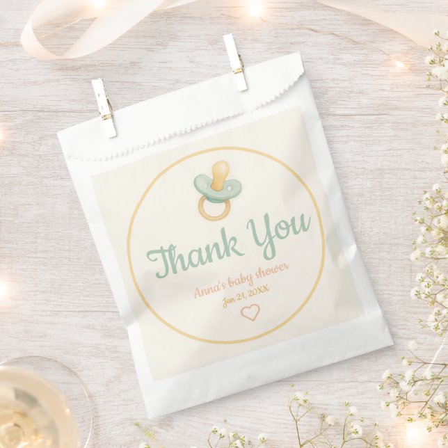 Soft Watercolor Baby Shower  Favour Bag (Clipped)