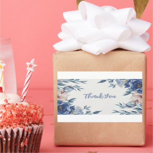 Soft Watercolor Blue Floral Sticker