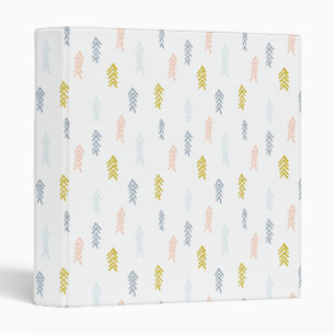 Soft Watercolor Chevron Pattern Binder