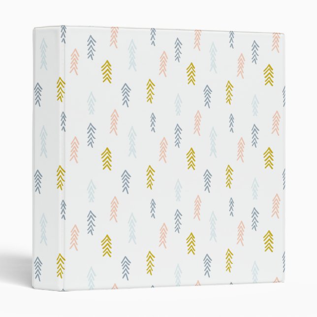 Soft Watercolor Chevron Pattern Binder (Front/Spine)