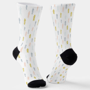 Soft Watercolor Chevron Pattern Socks
