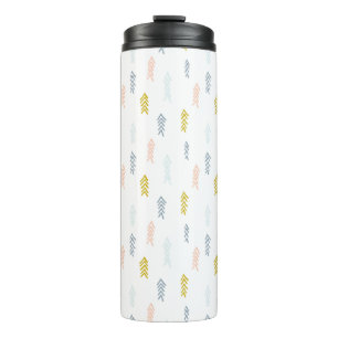 Soft Watercolor Chevron Pattern Thermal Tumbler
