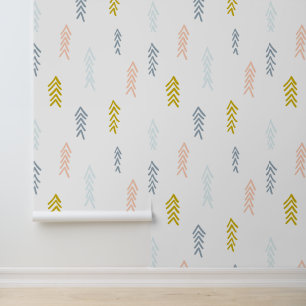Soft Watercolor Chevron Pattern Wallpaper