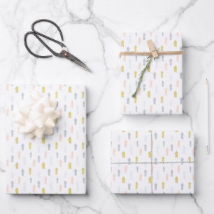 Soft Watercolor Chevron Pattern Wrapping Paper Sheet