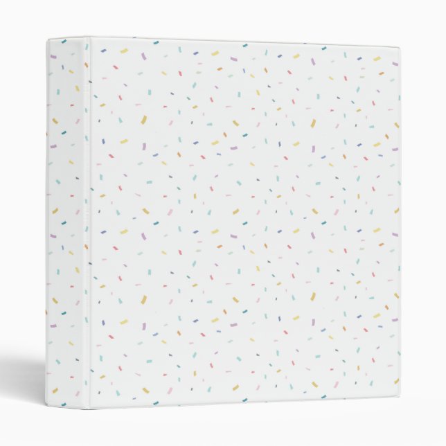 Soft Watercolor Confetti Pattern Binder (Front/Spine)